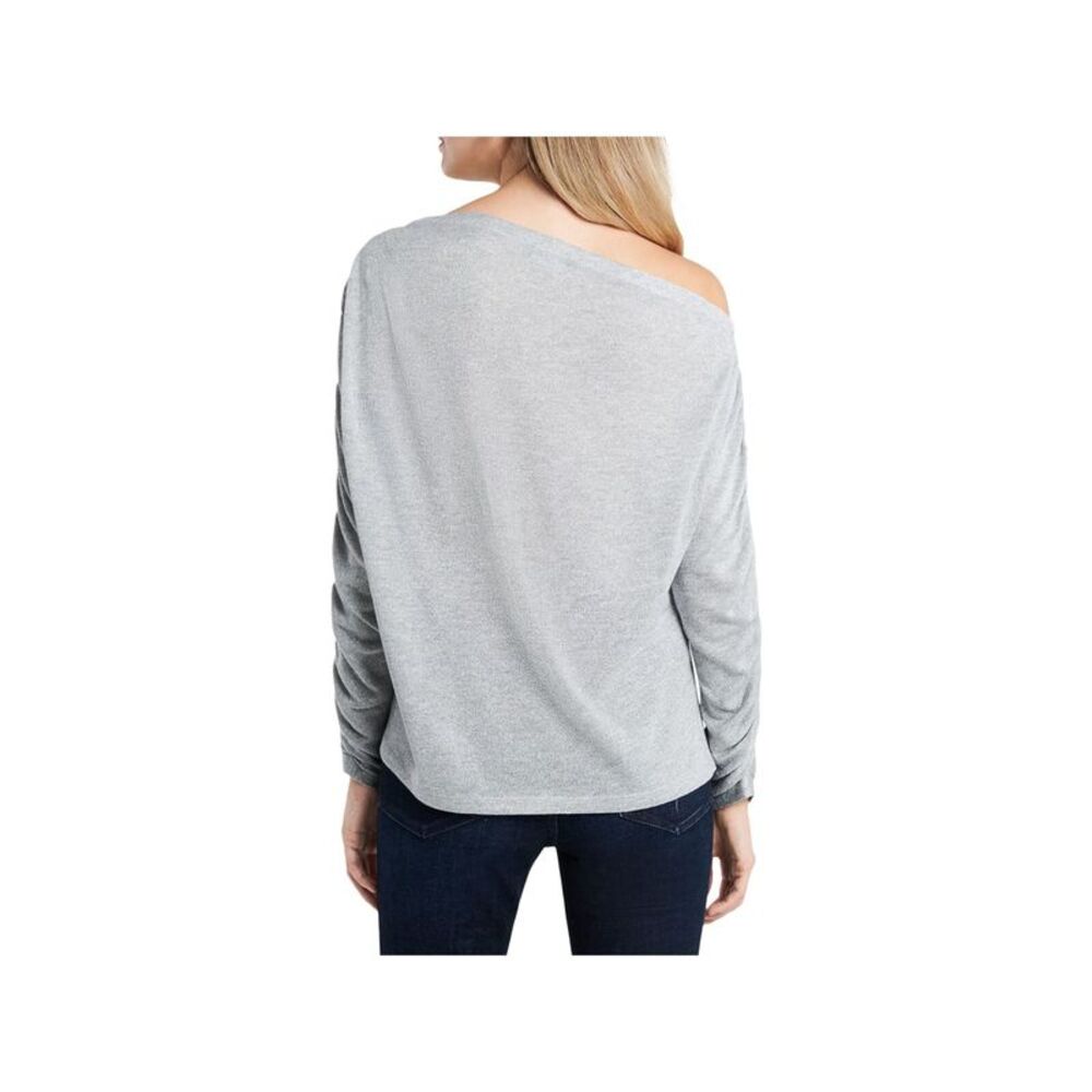 1. STATE Womens Silver One-shoulder Long Sleeve Party Blouse M - Picture 2 of 3